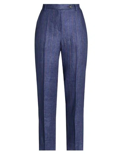 Massimo Alba Woman Pants Blue Size 6 Cotton, Elastane