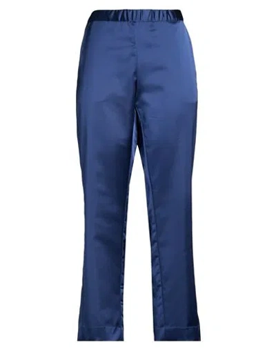 Massimo Alba Woman Pants Blue Size Xl Polyester, Elastane