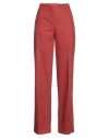 Massimo Alba Woman Pants Brick Size 2 Cotton, Lyocell In Red