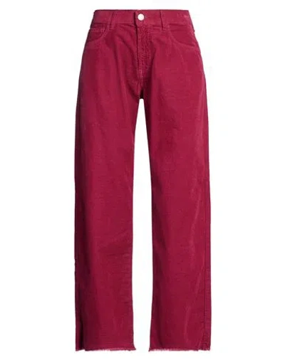 Massimo Alba Woman Pants Brick Size 25 Cotton In Red