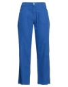 Massimo Alba Woman Pants Bright Blue Size 27 Cotton