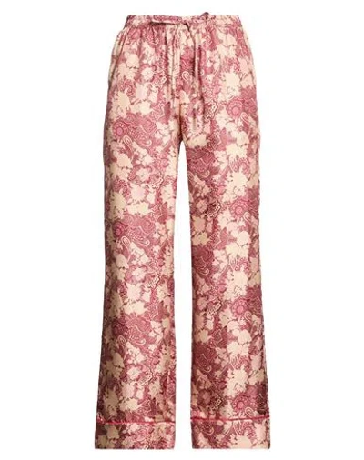 Massimo Alba Woman Pants Burgundy Size Xs Silk In Red