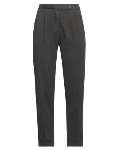 Massimo Alba Woman Pants Dark Brown Size 16 Cotton, Cashmere, Elastane