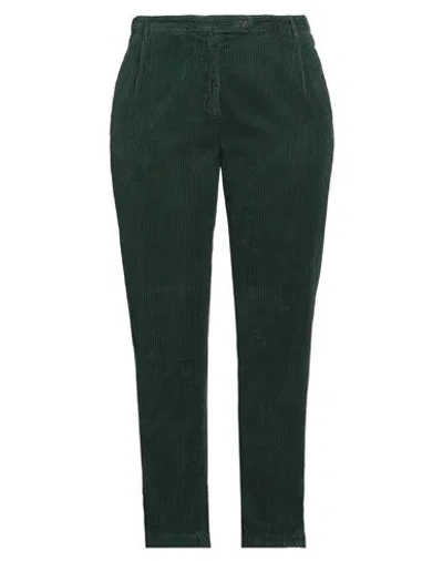 Massimo Alba Woman Pants Dark Green Size 10 Cotton In Green