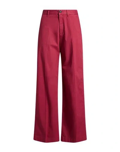 Massimo Alba Woman Pants Garnet Size 6 Cotton, Elastane In Brown