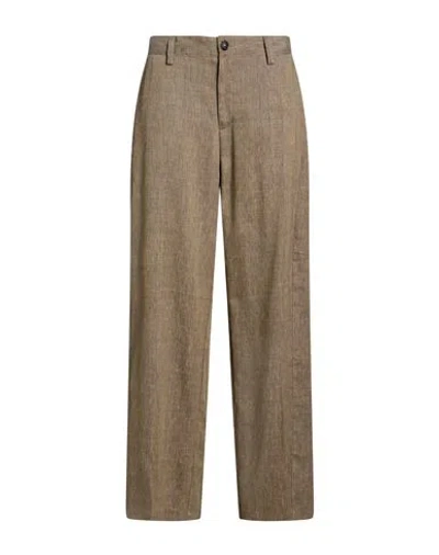 Massimo Alba Woman Pants Khaki Size 2 Linen, Virgin Wool In Beige