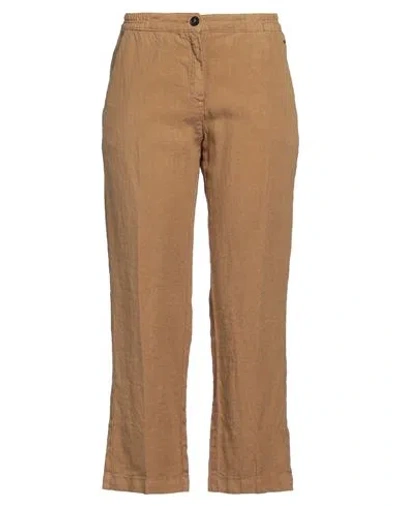 Massimo Alba Woman Pants Khaki Size 6 Linen In Beige