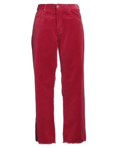 Massimo Alba Woman Pants Magenta Size 31 Cotton In Red