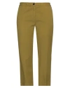 Massimo Alba Woman Pants Military Green Size 10 Cotton, Linen