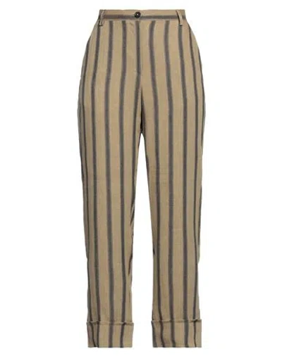 Massimo Alba Woman Pants Military Green Size 10 Linen