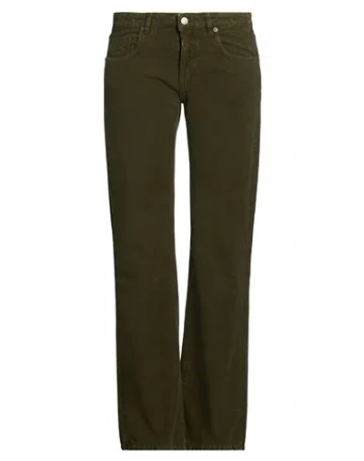 Massimo Alba Woman Pants Military Green Size 28 Cotton