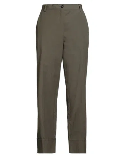 Massimo Alba Woman Pants Military Green Size 8 Cotton In Multi