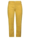 Massimo Alba Woman Cropped Pants Mustard Size 29 Cotton In Yellow