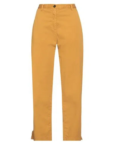 Massimo Alba Woman Pants Marigold Size 4 Cotton, Elastane In Yellow