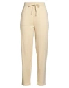 Massimo Alba Woman Pants Pastel Yellow Size L Cotton, Cashmere In Neutral