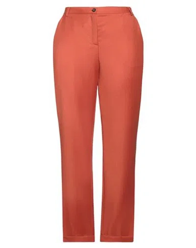 Massimo Alba Woman Pants Rust Size 10 Wool In Red