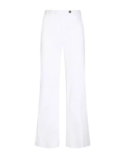 Massimo Alba Woman Pants White Size 8 Cotton, Elastane