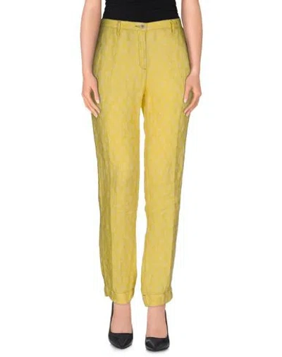 Massimo Alba Woman Pants Yellow Size 2 Linen