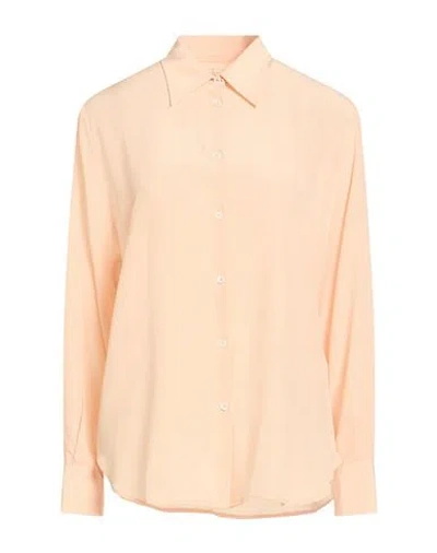 Massimo Alba Woman Shirt Apricot Size L Silk In Orange