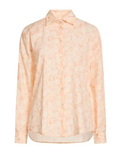 Massimo Alba Woman Shirt Apricot Size Xl Cotton, Cashmere In Neutral