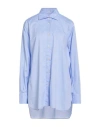 Massimo Alba Woman Shirt Azure Size S Cotton In Blue