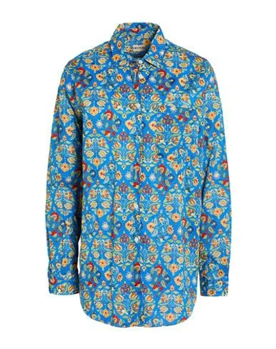 Massimo Alba Woman Shirt Azure Size S Cotton In Blue