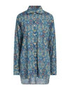 Massimo Alba Woman Shirt Azure Size S Cotton In Blue
