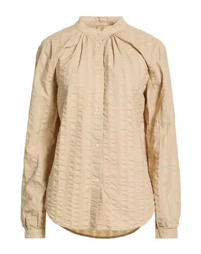 Massimo Alba Woman Shirt Beige Size Xs Cotton, Polyamide In Brown