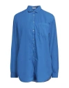 Massimo Alba Woman Shirt Bright Blue Size M Cotton