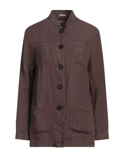 Massimo Alba Woman Shirt Brown Size S Linen In Brown