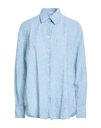 Massimo Alba Woman Shirt Light Blue Size L Linen