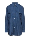 Massimo Alba Woman Shirt Midnight Blue Size M Cotton