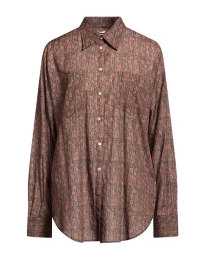 Massimo Alba Woman Shirt Military Green Size L Cotton, Cashmere
