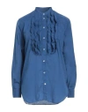 Massimo Alba Woman Shirt Navy Size Xs Cotton In Navy