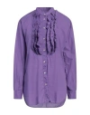 Massimo Alba Woman Shirt Purple Size L Cotton