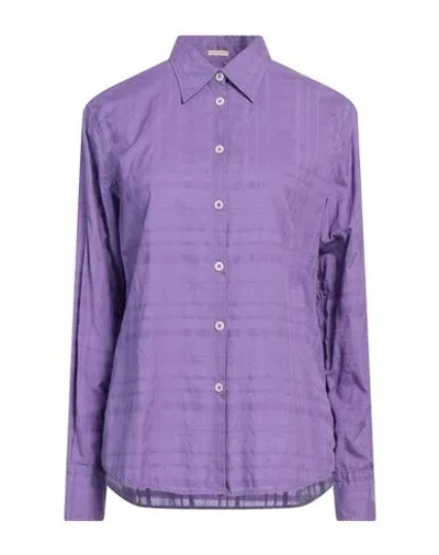 Massimo Alba Woman Shirt Purple Size M Cotton
