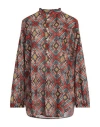 Massimo Alba Woman Shirt Rust Size L Cotton In Red