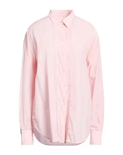 Massimo Alba Woman Shirt Salmon Pink Size L Cotton, Cashmere