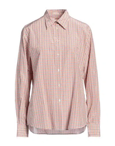 Massimo Alba Woman Shirt Salmon Pink Size L Cotton, Silk