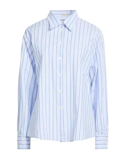 Massimo Alba Woman Shirt Sky Blue Size Xl Cotton, Linen