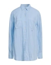 Massimo Alba Woman Shirt Sky Blue Size Xl Linen