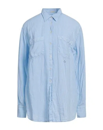 Massimo Alba Woman Shirt Sky Blue Size Xl Linen