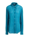 Massimo Alba Woman Shirt Turquoise Size Xl Polyamide, Silk In Blue