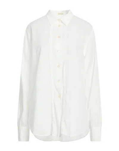 Massimo Alba Woman Shirt White Size L Cotton, Cashmere