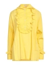 Massimo Alba Woman Shirt Yellow Size L Cotton