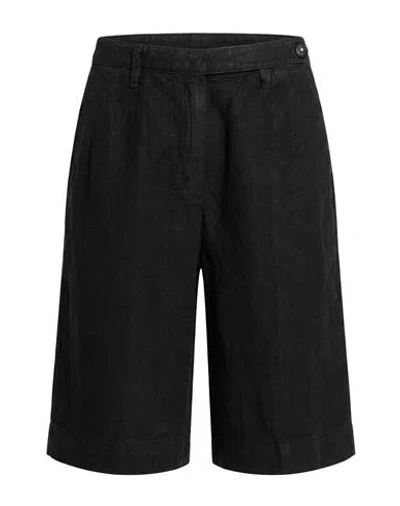 Massimo Alba Woman Shorts & Bermuda Shorts Black Size 0 Linen