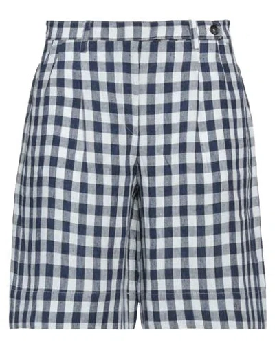 Massimo Alba Woman Shorts & Bermuda Shorts Blue Size 6 Linen
