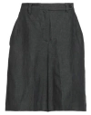 Massimo Alba Woman Shorts & Bermuda Shorts Charcoal Size 2 Linen In Gray