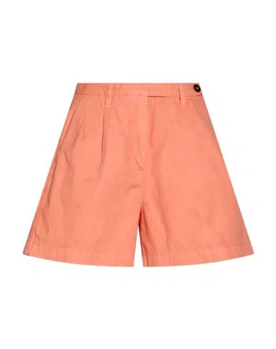 Massimo Alba Woman Shorts & Bermuda Shorts Coral Size 2 Cotton, Linen In Orange