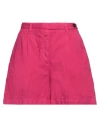Massimo Alba Woman Shorts & Bermuda Shorts Fuchsia Size 8 Cotton, Linen In Pink